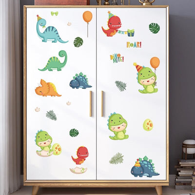Stickers Chambre Bébé Dinosaures Mignons Tresor Otaku