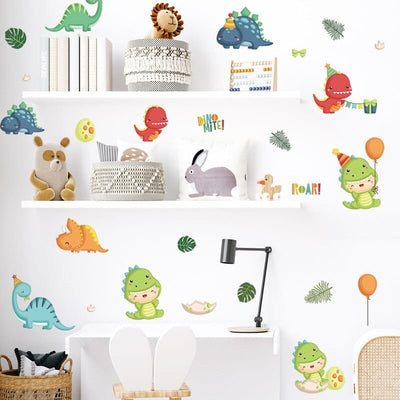 Stickers Chambre Bébé Dinosaures Mignons Tresor Otaku