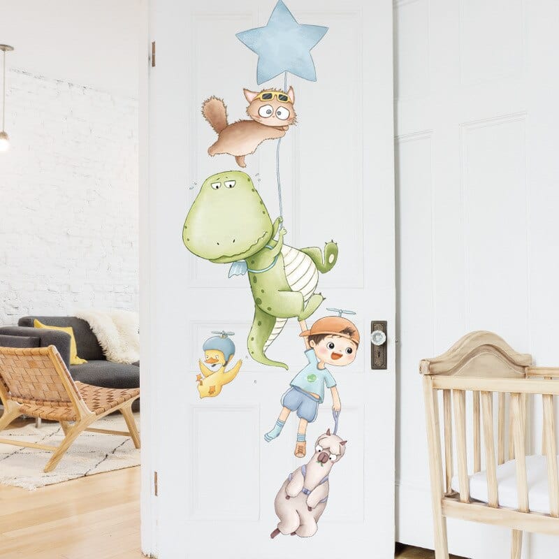 Stickers Chambre Bébé Dinosaures Volants Tresor Otaku