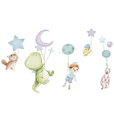 Stickers Chambre Bébé Dinosaures Volants Tresor Otaku