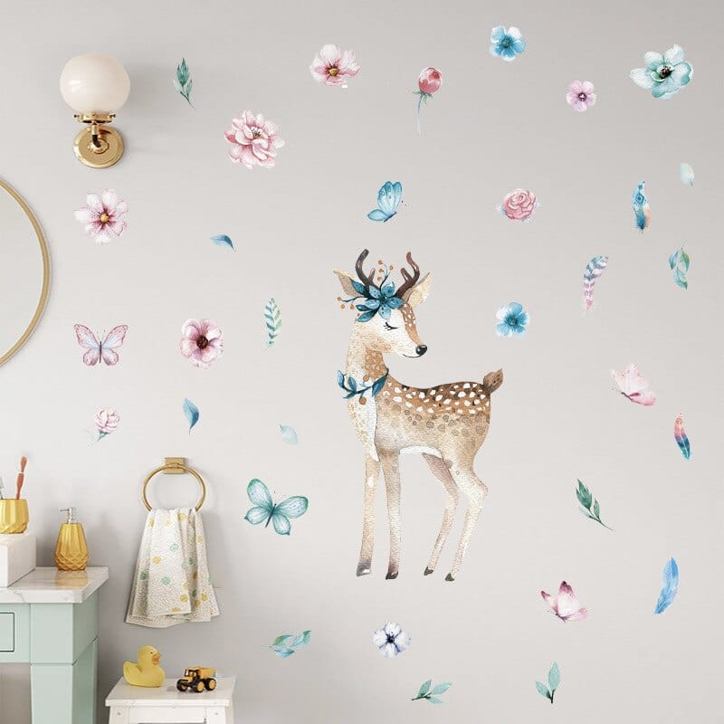Stickers Chambre Fille <br>Biche Sauvage Tresor Otaku