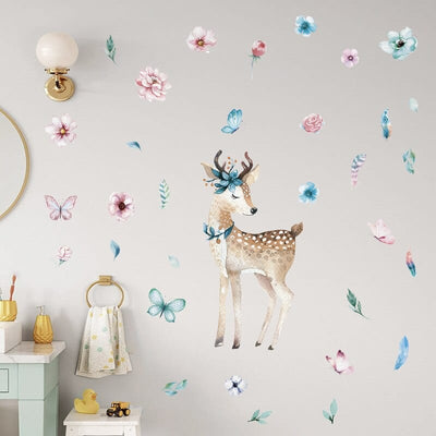 Stickers Chambre Fille <br>Biche Sauvage Tresor Otaku