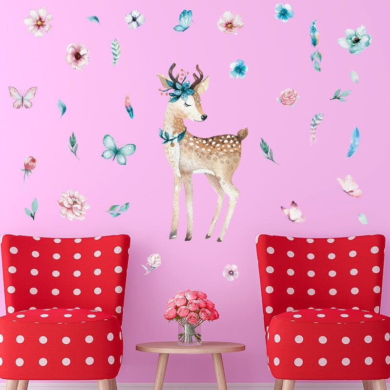 Stickers Chambre Fille <br>Biche Sauvage Tresor Otaku
