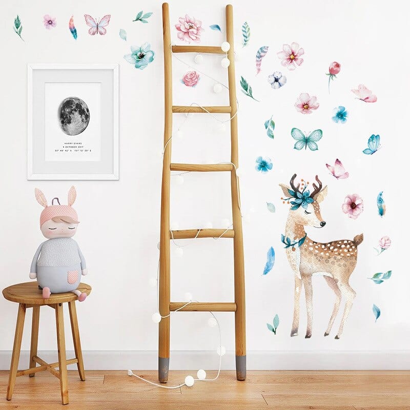 Stickers Chambre Fille <br>Biche Sauvage Tresor Otaku