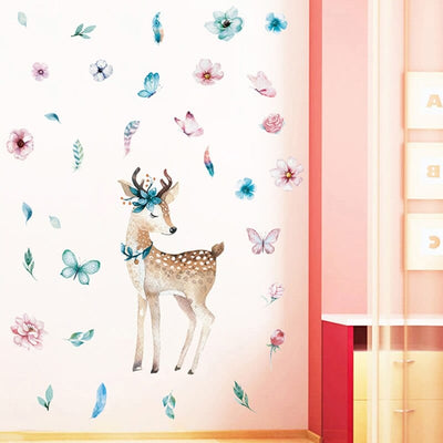Stickers Chambre Fille <br>Biche Sauvage Tresor Otaku