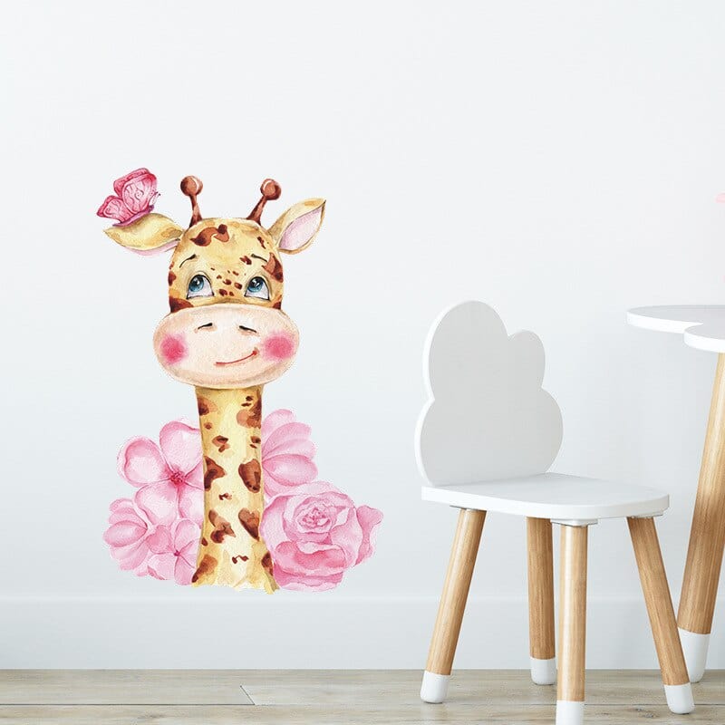 Stickers Chambre Fille<br>Girafe mignonne Tresor Otaku