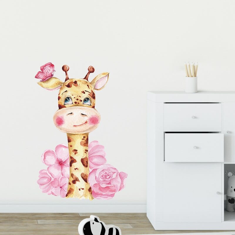 Stickers Chambre Fille<br>Girafe mignonne Tresor Otaku