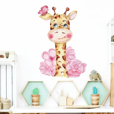 Stickers Chambre Fille<br>Girafe mignonne Tresor Otaku