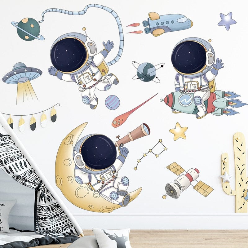 Stickers Chambre Garçon <br>Astronaute Tresor Otaku