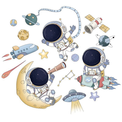 Stickers Chambre Garçon <br>Astronaute Tresor Otaku
