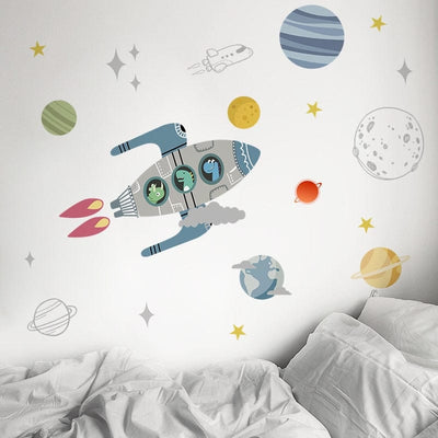 Stickers Chambre Garçon <br>Fusée Spatiale Tresor Otaku