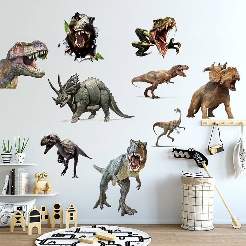 Stickers Chambre Garçon Dinosaures Géants Tresor Otaku