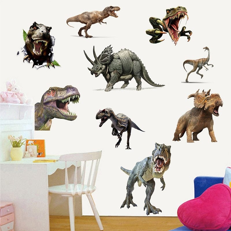 Stickers Chambre Garçon Dinosaures Géants Tresor Otaku