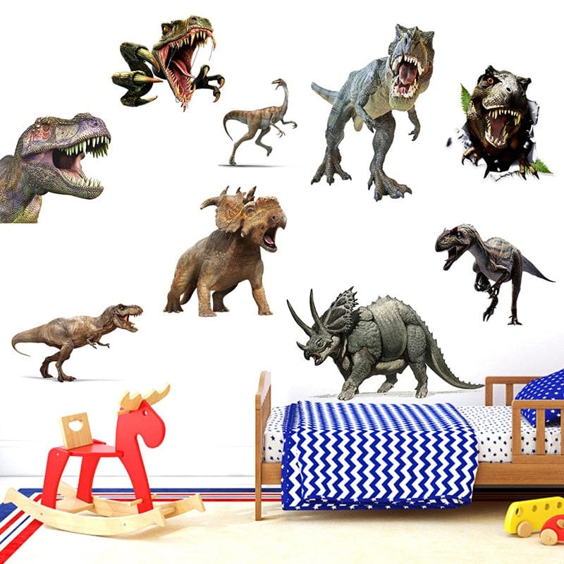 Stickers Chambre Garçon Dinosaures Géants Tresor Otaku