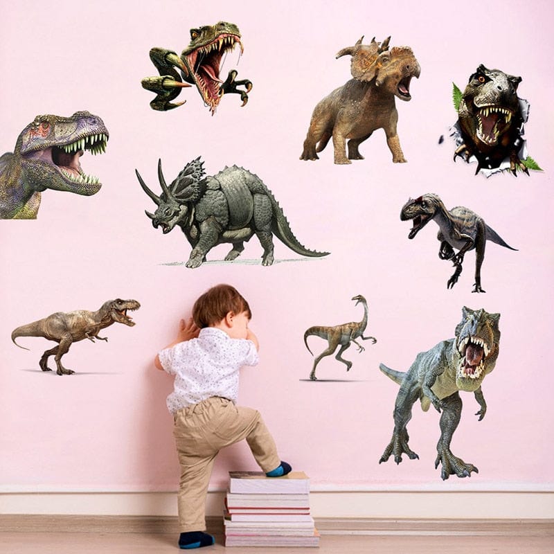 Stickers Chambre Garçon Dinosaures Géants Tresor Otaku