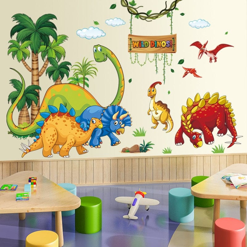 Stickers Dinosaures Sauvages Tresor Otaku