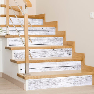 Stickers Escalier Bois Blanc Tresor Otaku