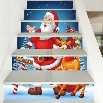 Stickers Escalier Père Noël Tresor Otaku