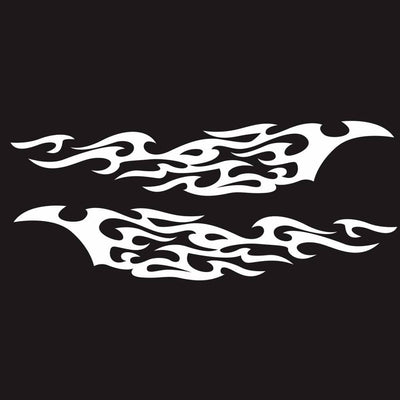 Stickers Flamme Voiture Blanc Tresor Otaku
