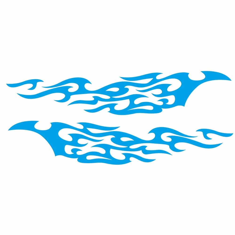 Stickers Flamme Voiture Bleu Tresor Otaku