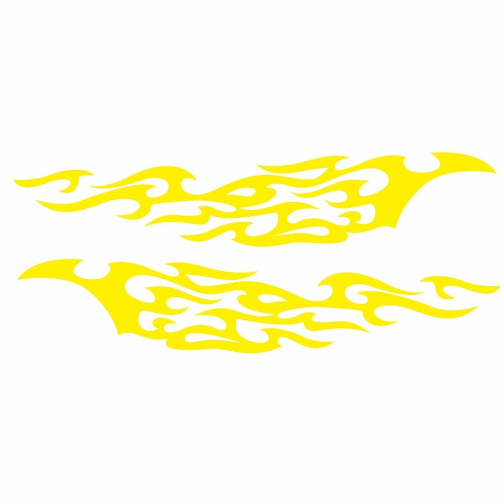 Stickers Flamme Voiture Jaune Tresor Otaku