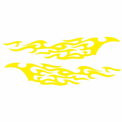 Stickers Flamme Voiture Jaune Tresor Otaku
