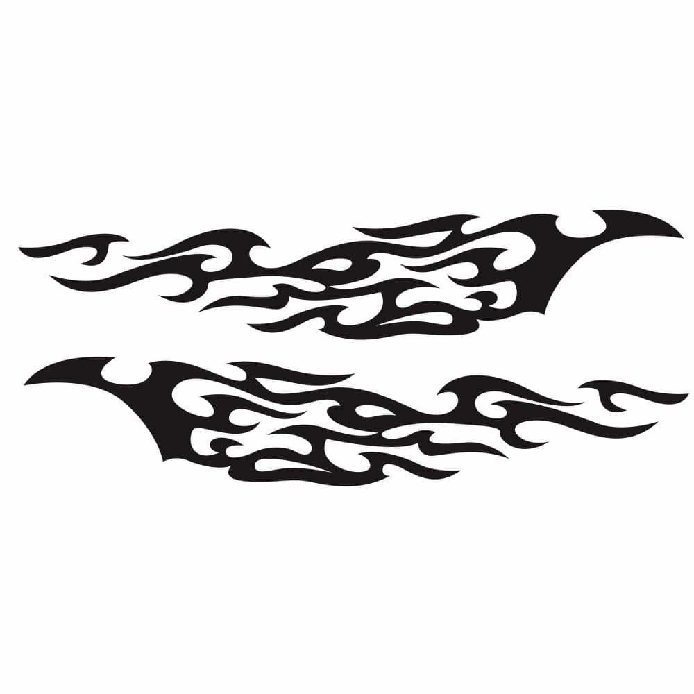 Stickers Flamme Voiture Noir Tresor Otaku