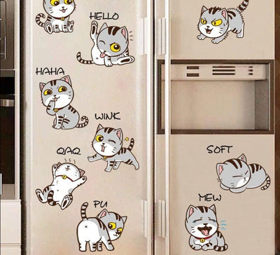 Stickers Frigo Chat Mignon Tresor Otaku