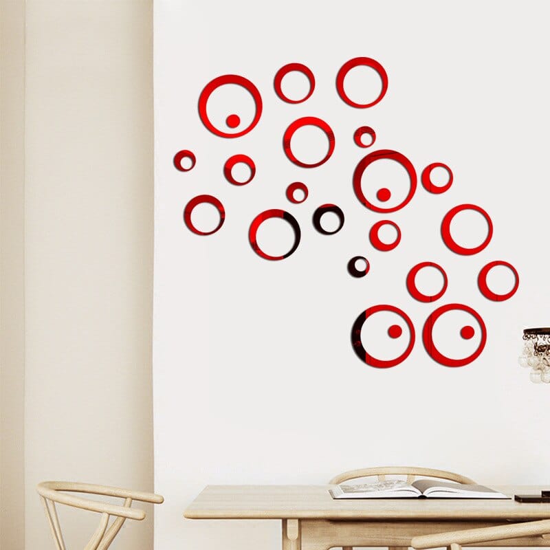 Stickers Miroir Design Rouge Tresor Otaku