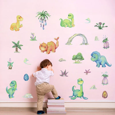 Stickers Muraux Chambre Bébé Dinosaures Tresor Otaku