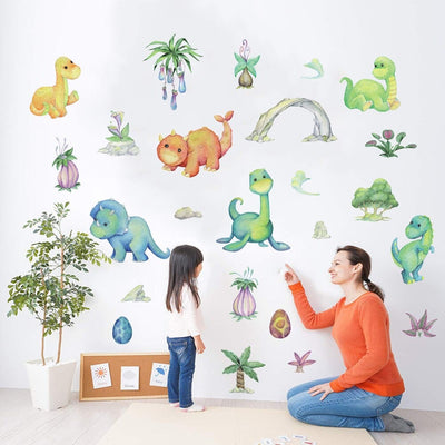 Stickers Muraux Chambre Bébé Dinosaures Tresor Otaku