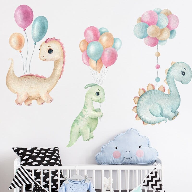 Stickers Muraux Chambre Fille Dinosaures Tresor Otaku