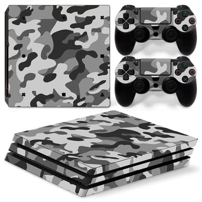Stickers PS4 Pro Camouflage Gris Stickers PS4 Tresor Otaku