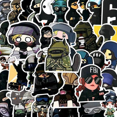 Stickers Rainbow 6 <br> (Pack de 49) Pack de Stickers Tresor Otaku