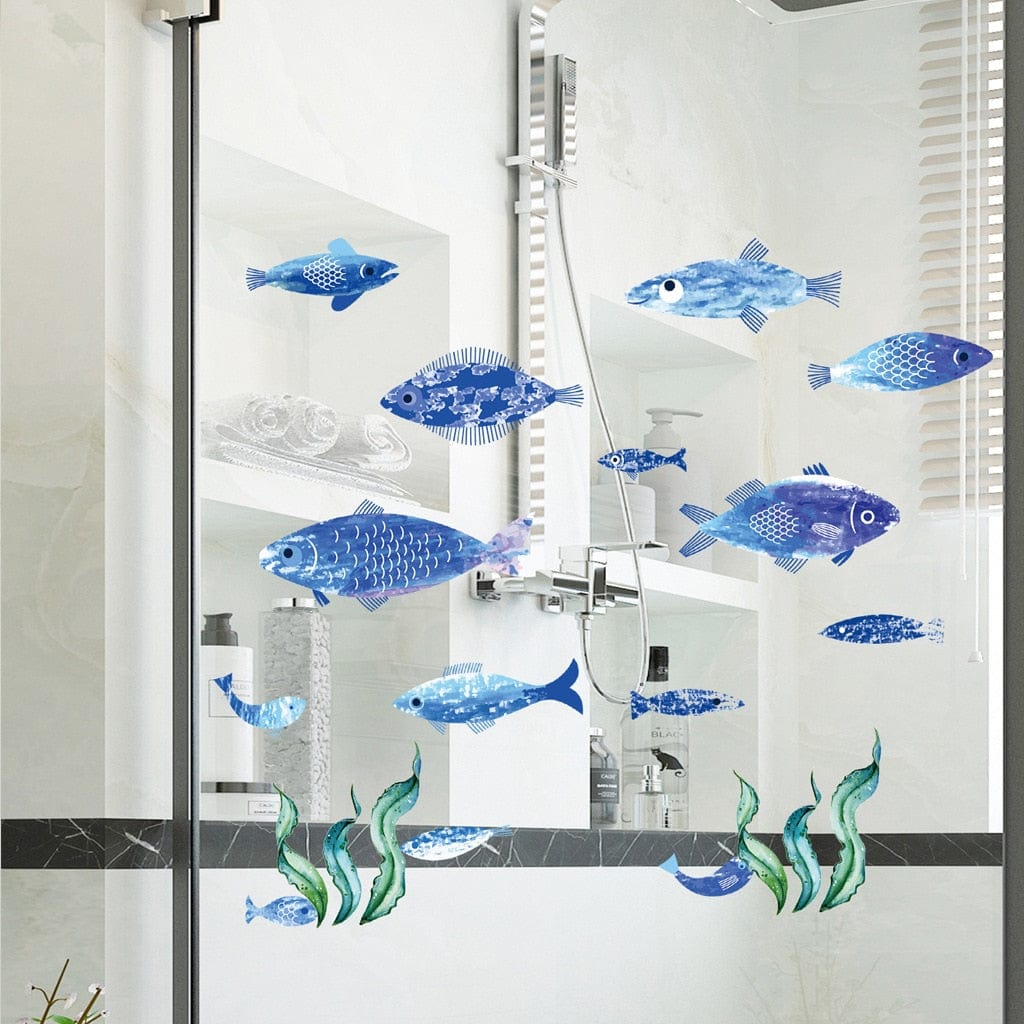 Stickers Salle de Bain Poisson Déco Tresor Otaku