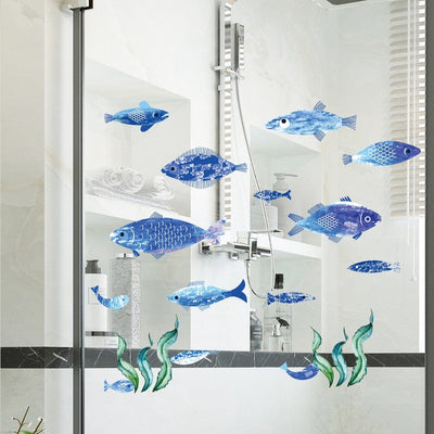 Stickers Salle de Bain Poisson Déco Tresor Otaku