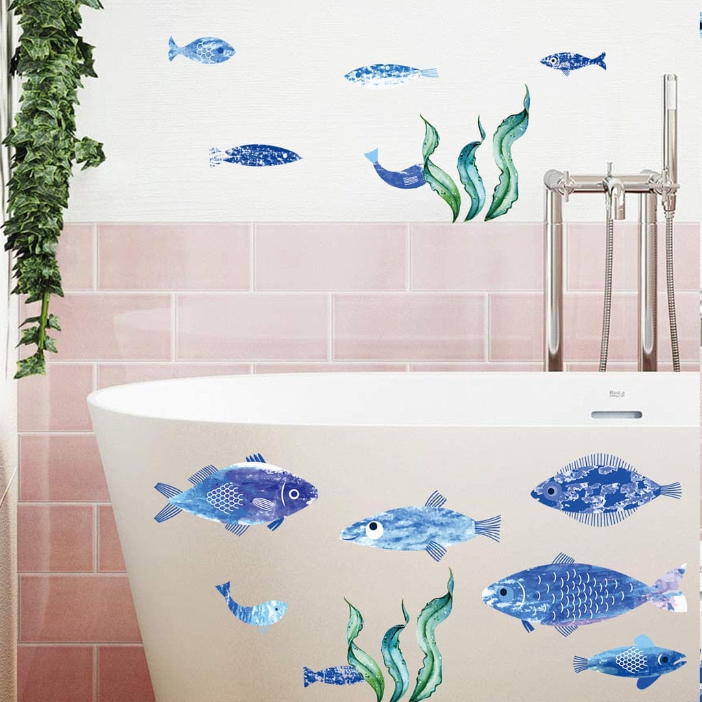 Stickers Salle de Bain Poisson Déco Tresor Otaku