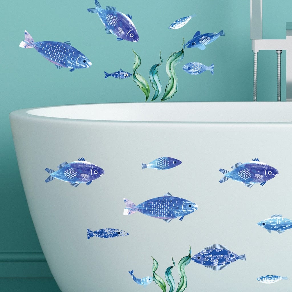 Stickers Salle de Bain Poisson Déco Tresor Otaku