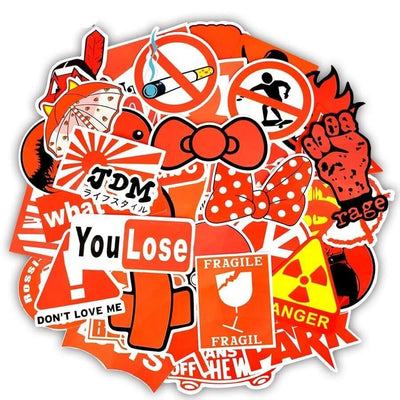 Stickers Skateboard Rouge Pack de Stickers Tresor Otaku