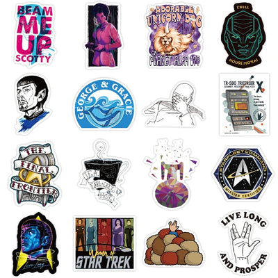 Stickers Star Trek <br> (Pack de 36) Pack de Stickers Tresor Otaku