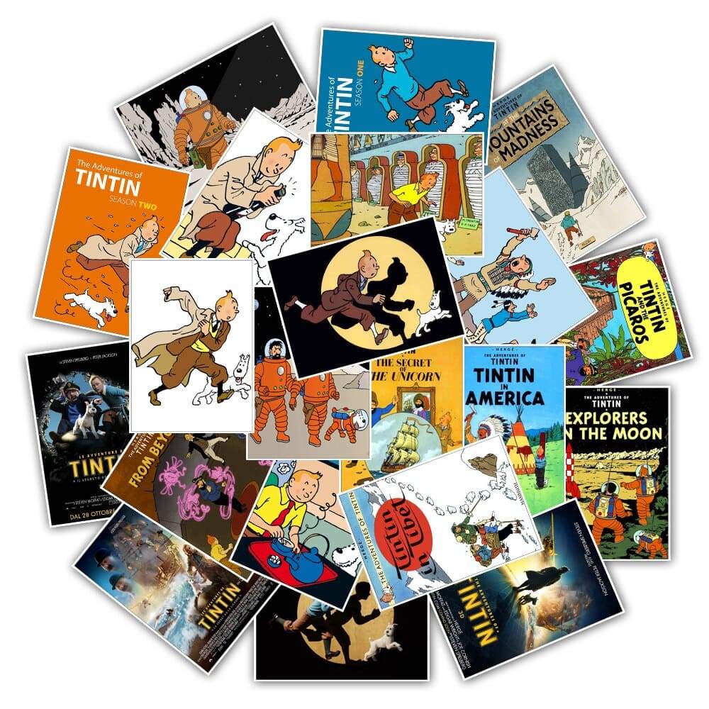 Stickers Tintin <br> (Pack de 25) Pack de Stickers Tresor Otaku