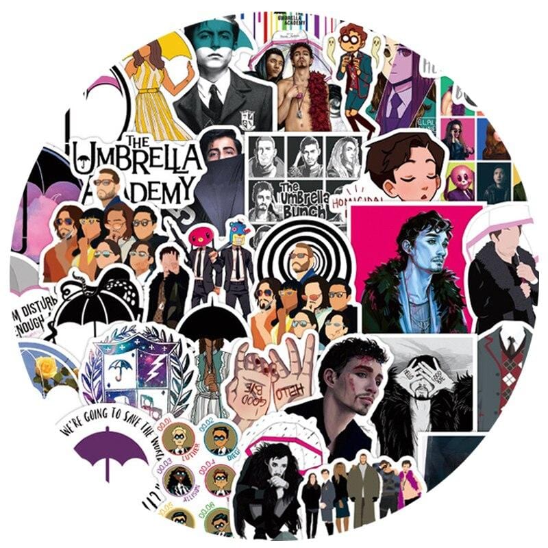 Stickers Umbrella Academy Pack de Stickers Tresor Otaku