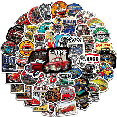 Stickers Vintage<br> Automobile (50 pcs) Stickers Vintage Tresor Otaku