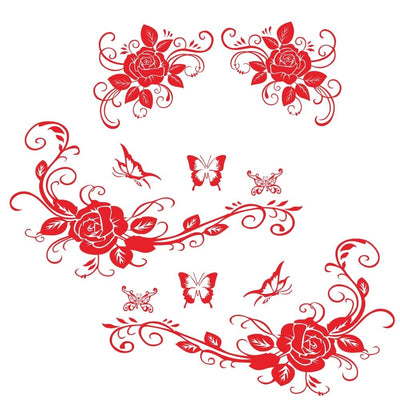 Stickers Voiture Fleurs Red Tresor Otaku