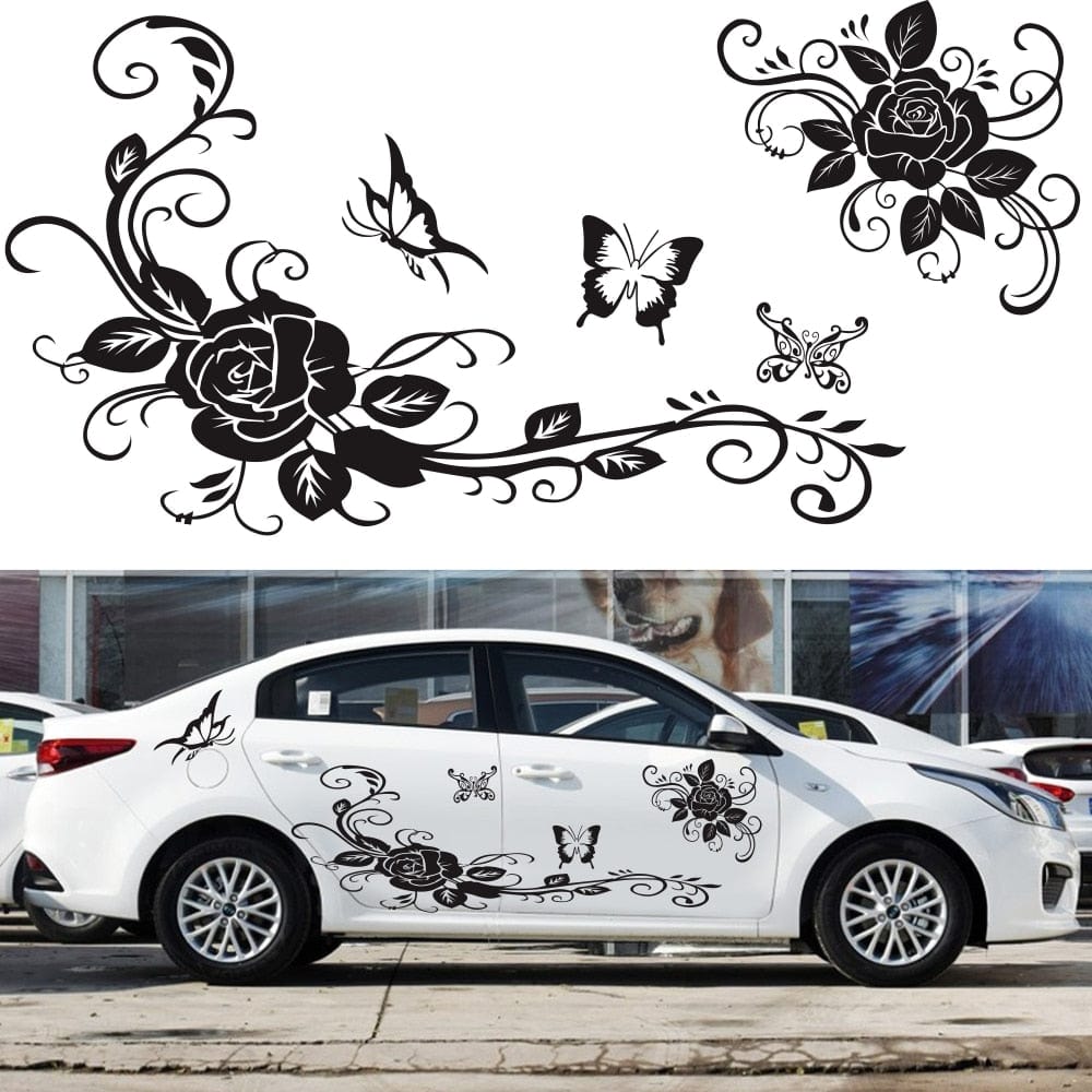 Stickers Voiture Fleurs Tresor Otaku