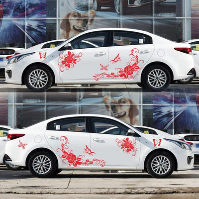 Stickers Voiture Fleurs Tresor Otaku