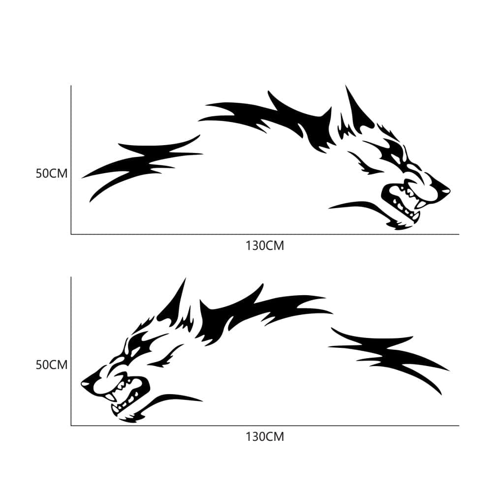 Stickers Voiture Loup Sauvage Tresor Otaku