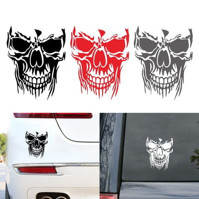 Stickers Voiture Tête de Mort Rouge Tresor Otaku