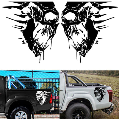Stickers Voiture Têtes de Mort Blanc Tresor Otaku