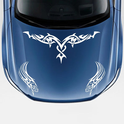 Stickers Voiture Tribal Blanc Tresor Otaku